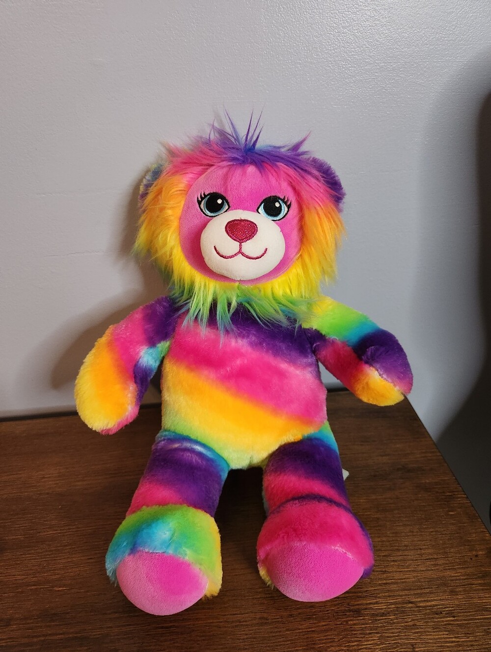 Build-A-Bear Rainbow Color Craze Lion Stuffed Animal 2016